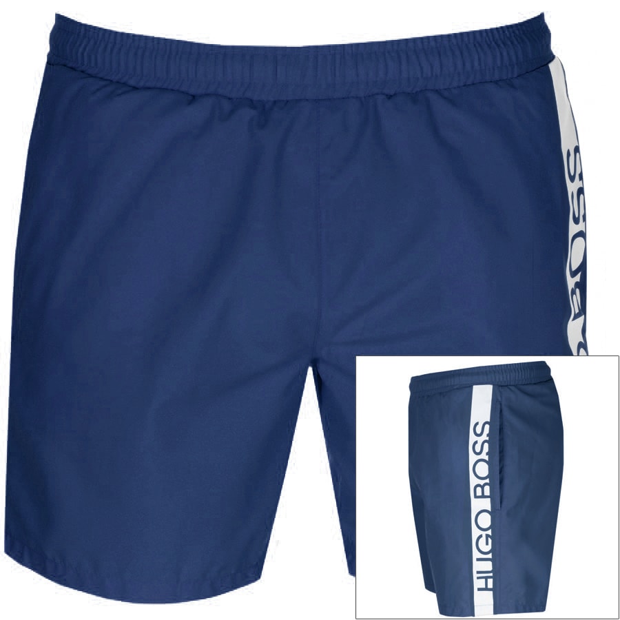 BOSS HUGO BOSS Dolphin Swim Shorts Blue Mainline Menswear